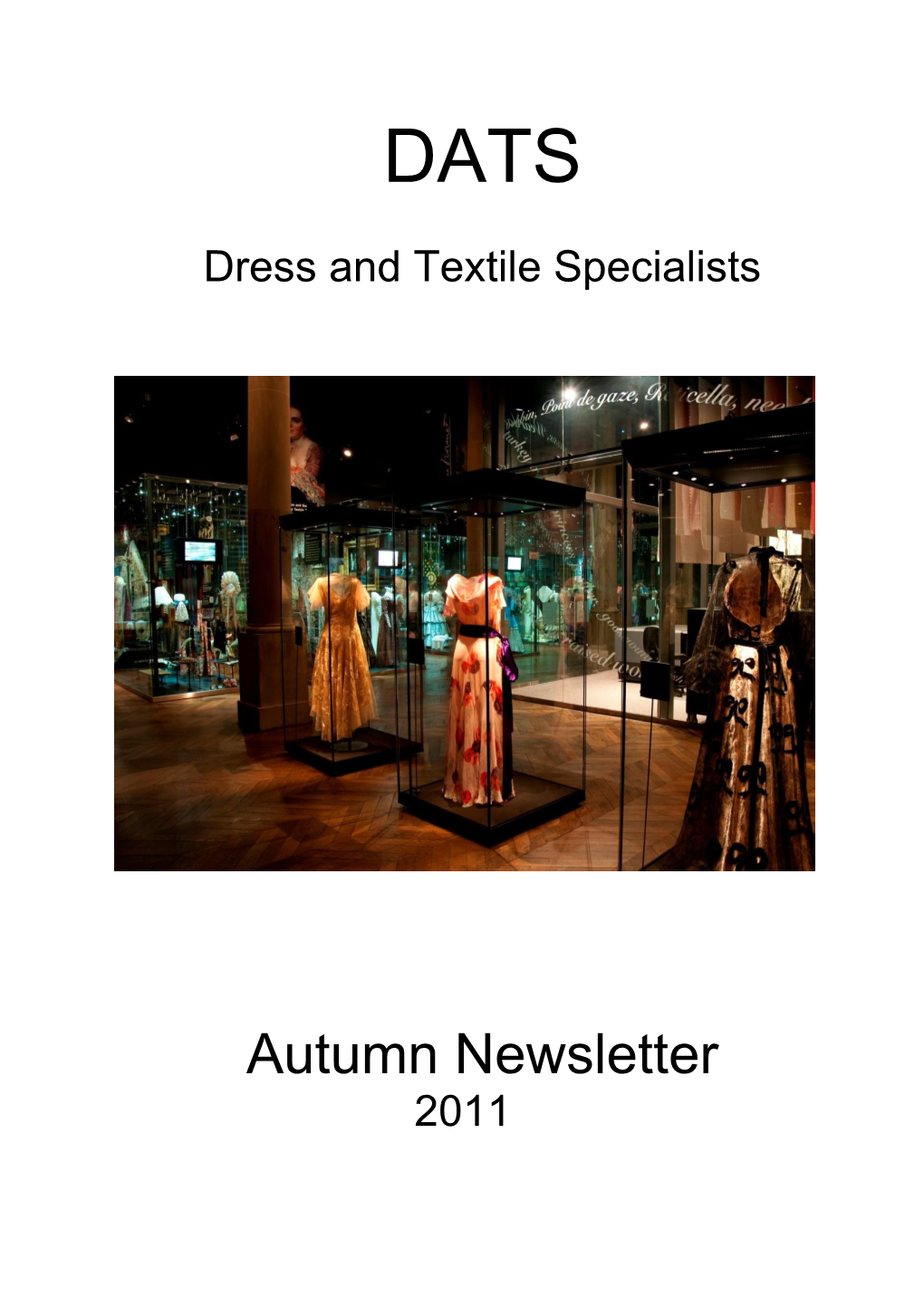 Autumn Newsletter 2011