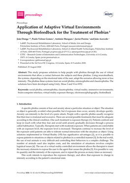 Application of Adaptive Virtual Environments Through Biofeedback for the Treatment of Phobias †