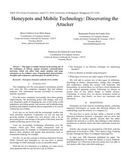 Honeypots and Mobile Technology: Discovering the Attacker