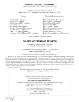 JOINT ECONOMIC COMMITTEE (Created Pursuant to Sec