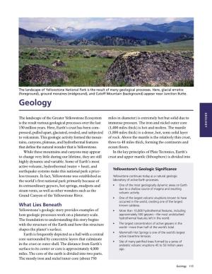 Yellowstone National Park Resources and Issues: Geology