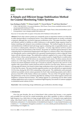 A Simple and Efficient Image Stabilization Method for Coastal Monitoring Video Systems