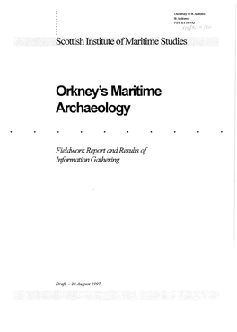 Orkney's Maritime Archaeology