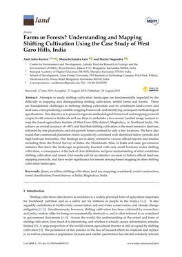 Understanding and Mapping Shifting Cultivation Using the Case Study of West Garo Hills, India