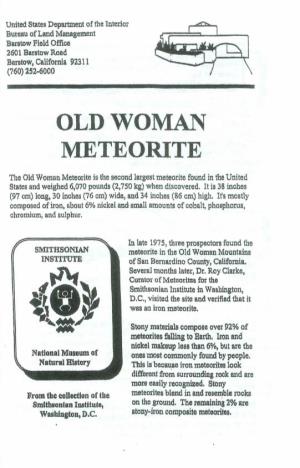 Oldwoman Meteorite