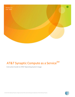 AT&T Synaptic Compute As a Service