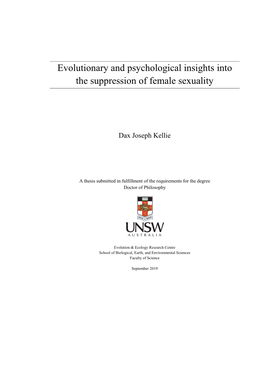 Evolutionary and Psychological Insights Into the Suppression of Female Sexuality
