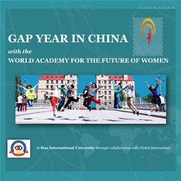 GAP YEAR in CHINA with the WORLD ACADEMY for the FUTURE of WOMEN