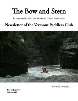 The Bow and Stern in Partnership with the American Canoe Association Newsletter of the Vermont Paddlers Club
