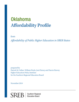 Oklahoma Public Higher Education Affordability Profile