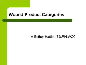Wound Care Product Categories