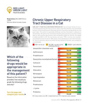 Chronic Upper Respiratory Tract Disease in A