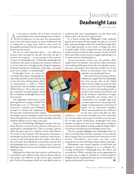 Deadweight Loss by ERIC NIELSEN