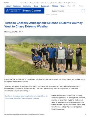 Tornado Chasers: Atmospheric Science Students Journey West to Chase Extreme Weather | News Center