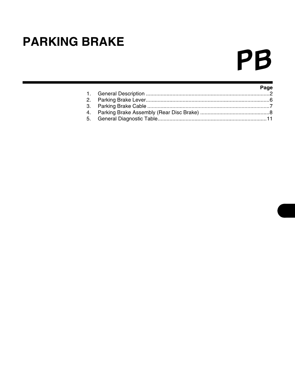 Parking Brake Pb