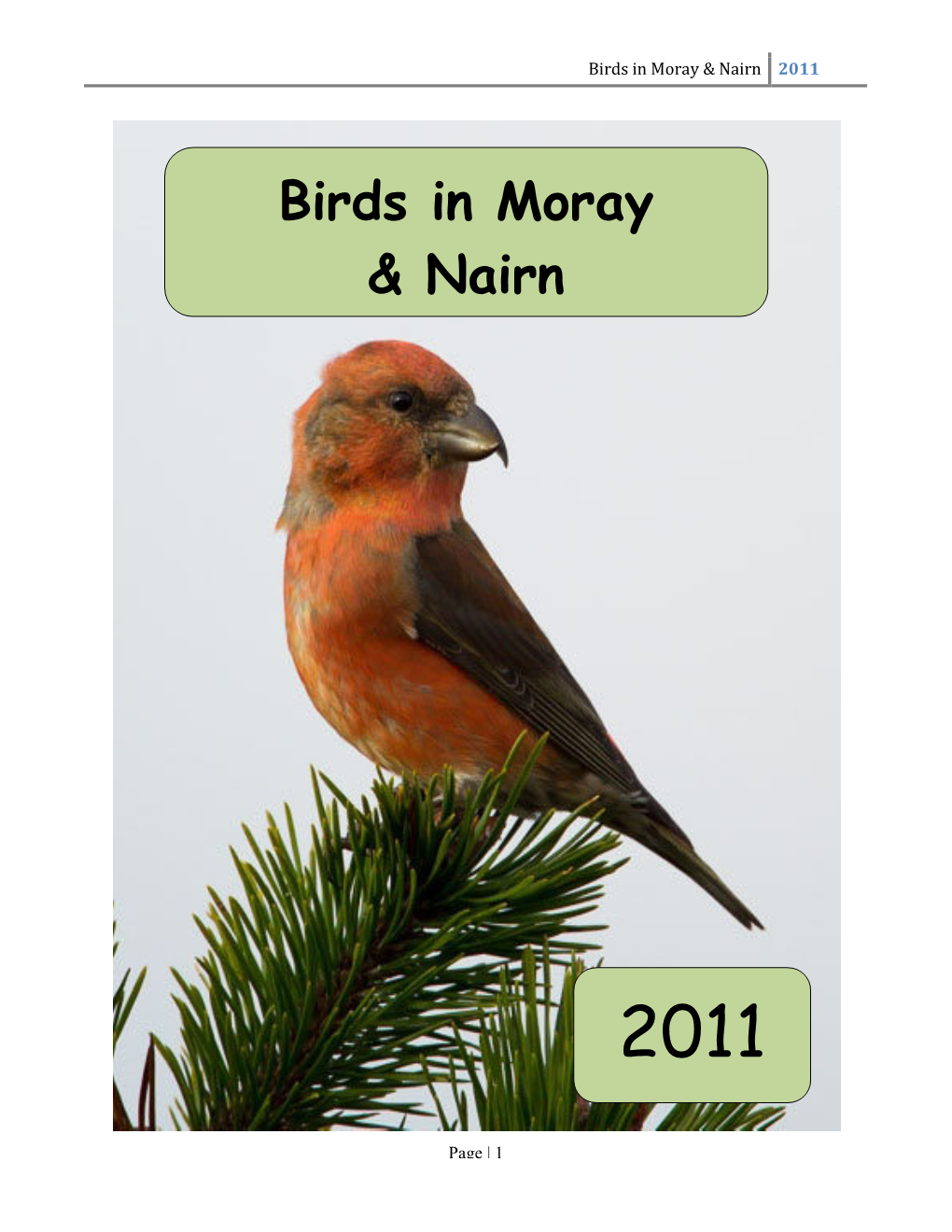 Birds in Moray & Nairn in 2011