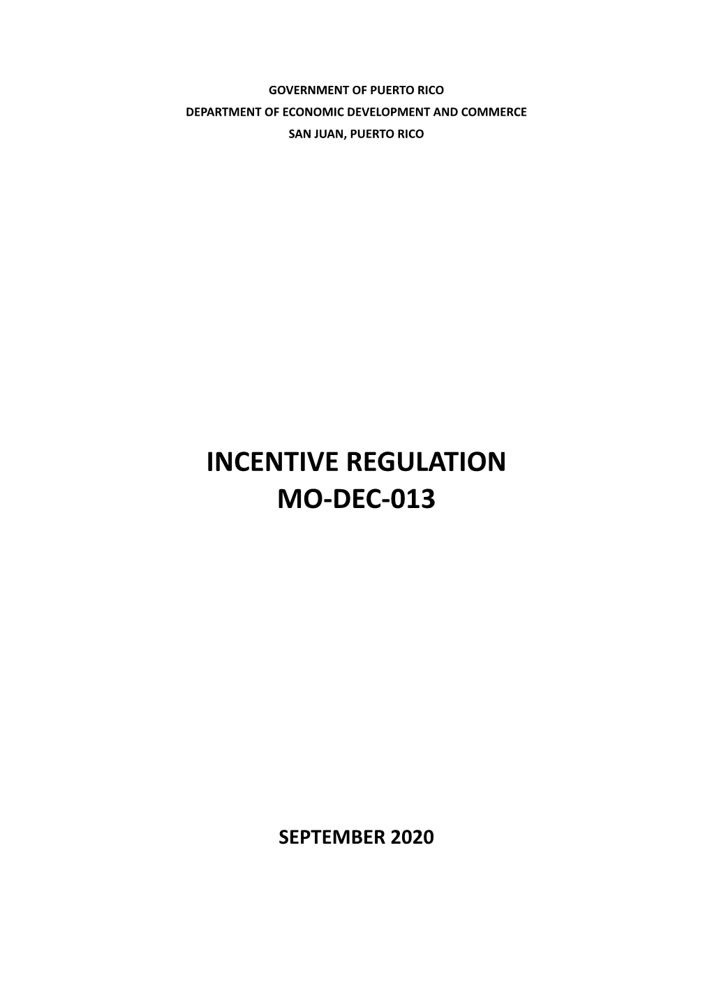 Incentive Regulation Code English AK