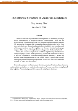 The Intrinsic Structure of Quantum Mechanics