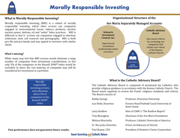 Morally Responsible Investing