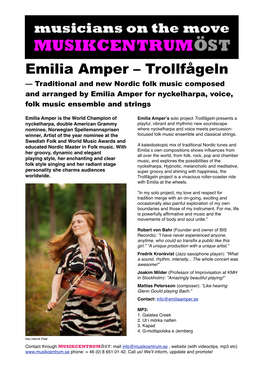 Emilia Amper on the Move