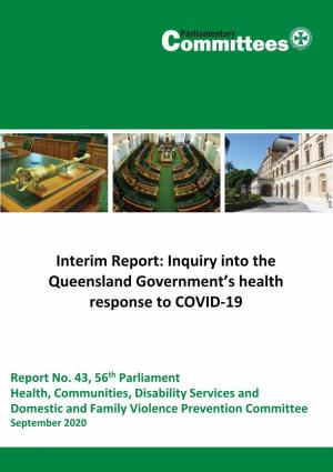 Interim Report: Inquiry Into the Queensland Government's Health