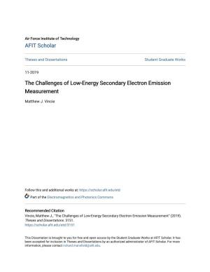 The Challenges of Low-Energy Secondary Electron Emission Measurement