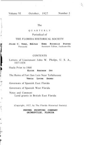 Florida Historical Society Quarterly, Pensacola