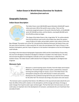 Indian Ocean in World History Overview for Students Geographic