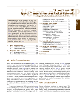15. Voice Over IP: Speech Transmission Over Packet Networks Voicej