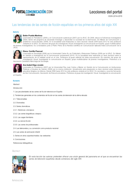 Lecciones Del Portal ISSN 2014-0576