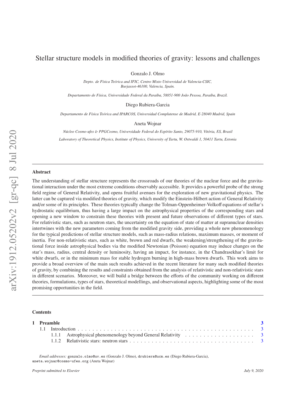 Arxiv:1912.05202V2 [Gr-Qc]