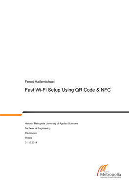Fast Wi-Fi Setup Using QR Code &