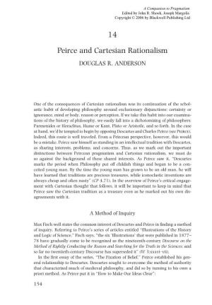 14 Peirce and Cartesian Rationalism DOUGLAS R