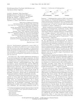 Oxidosqualene Cyclase Inhibitors As Antimicrobial Agents
