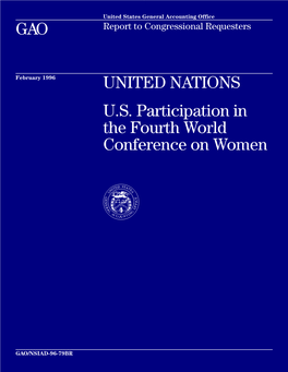 US Participation in the Fourth World Conference on Women