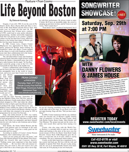 Feature • Fran Cosmo------Life Beyond Boston by Deborah Kennedy Py with Their Performance