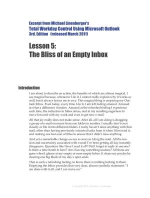 Lesson 5: the Bliss of an Empty Inbox