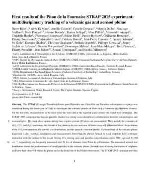 First Results of the Piton De La Fournaise STRAP 2015 Experiment