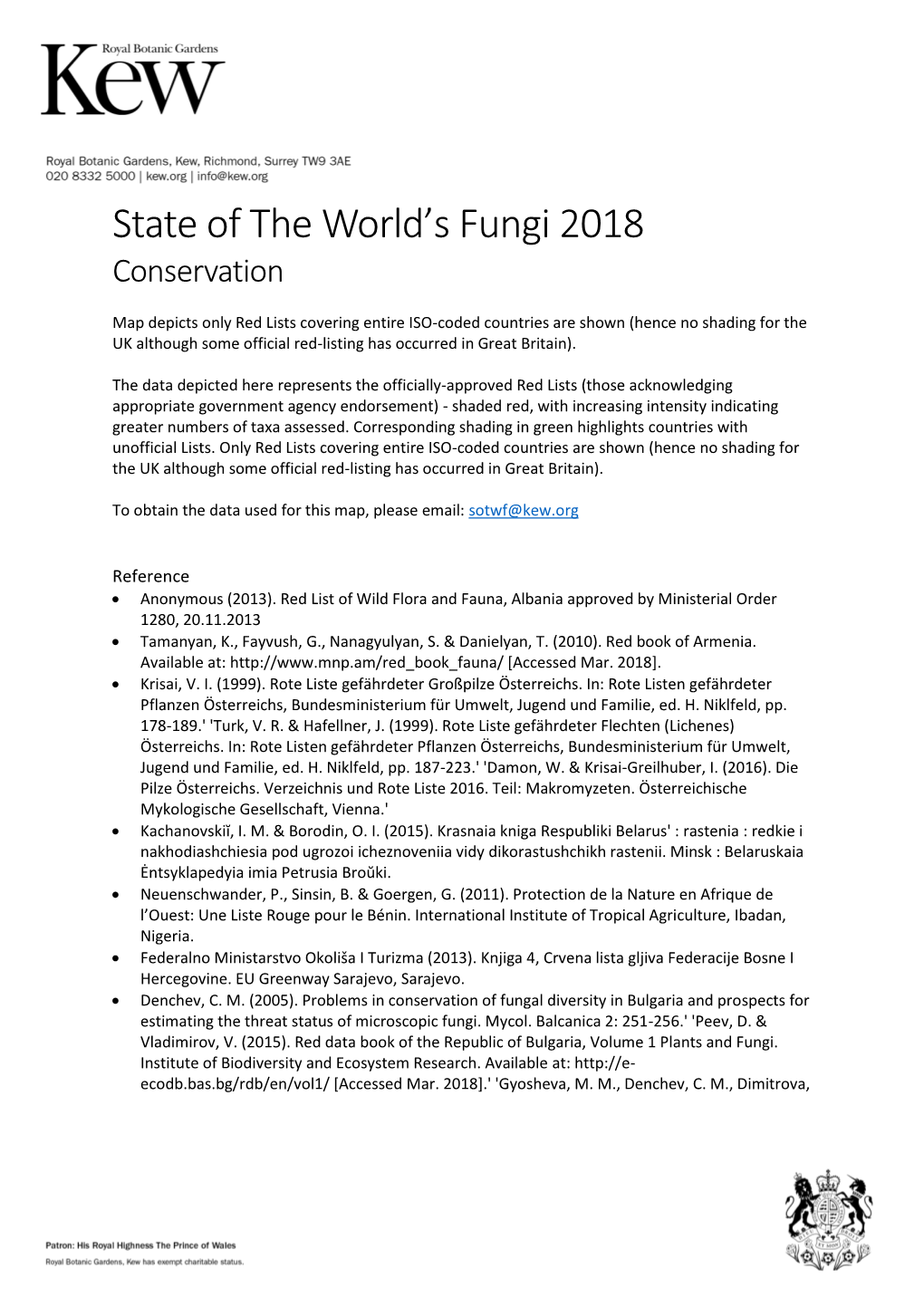 State of the World's Fungi 2018