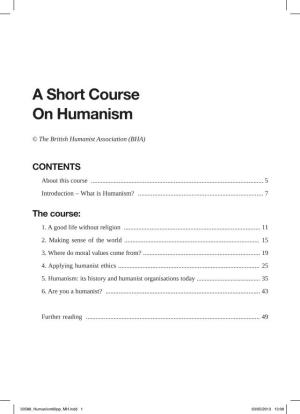 A Short Course on Humanism