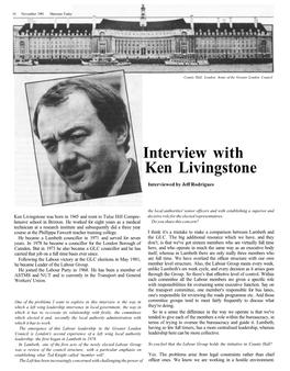 Interview with Ken Livingstone