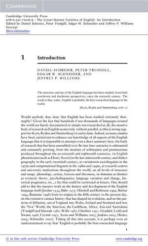 Introduction Edited by Daniel Schreier, Peter Trudgill, Edgar W