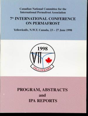 PERMAFROST Seventh International Conference June 23-27, 1998