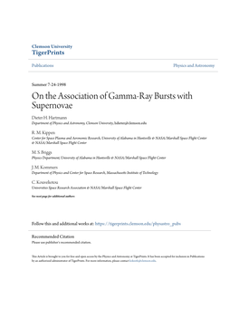 On the Association of Gamma-Ray Bursts with Supernovae Dieter H