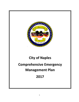 City of Naples Comprehensive Emergency Management Plan 2017