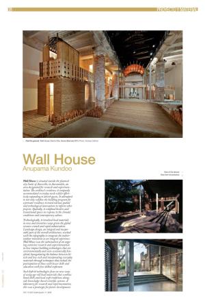 Wall House: One to One