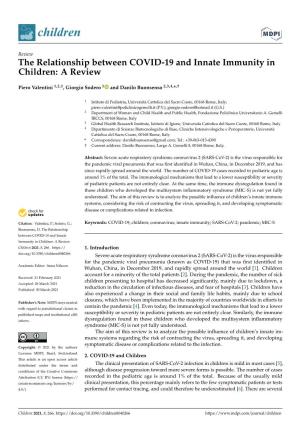 The Relationship Between COVID-19 and Innate Immunity in Children: a Review