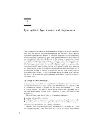 Type Systems, Type Inference, and Polymorphism
