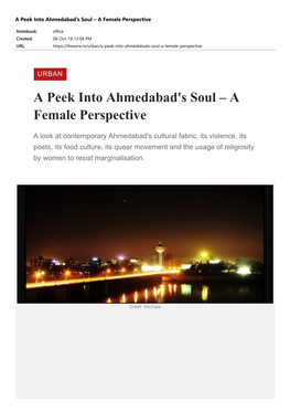 A Peek Into Ahmedabad's Soul – a Female Perspective