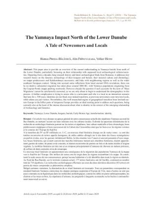 The Yamnaya Impact North of the Lower Danube: a Tale of Newcomers and Locals, Bulletin De La Société Préhistorique Française, 117, 1, P
